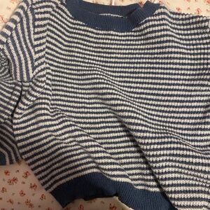 Off the Shoulder Stripped Sweater